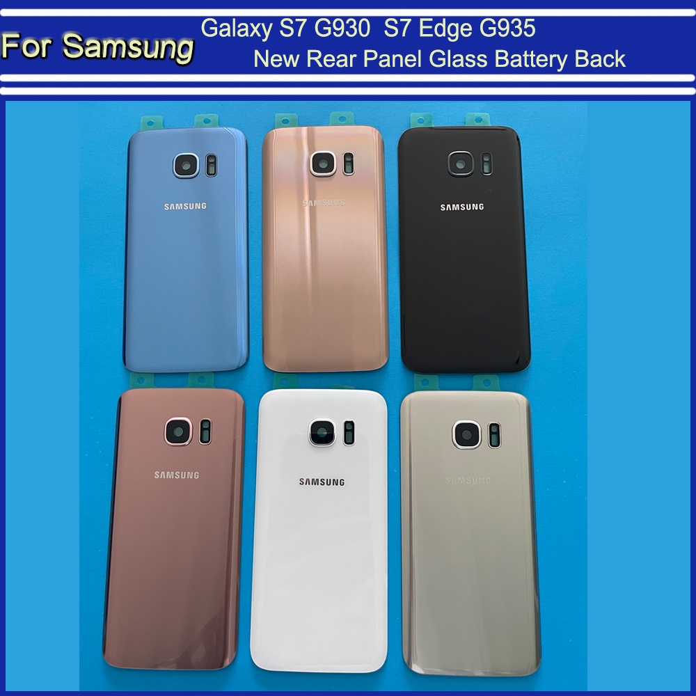 เปลี่ยนกระจกด้านหลังสําหรับ Samsung Galaxy S7 Edge G935 G935F G935FD S7 G930 G930F G930FD ฝาครอบแบตเ