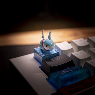 ส่งฟรี Artisan keycap The Shark