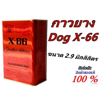 กาวยางตราหมา Dog X-66 ขนาด แกลลอน 2.9 L. กาวอเนกประสงค์ เนื้อเหนียวยึดเกาะดี