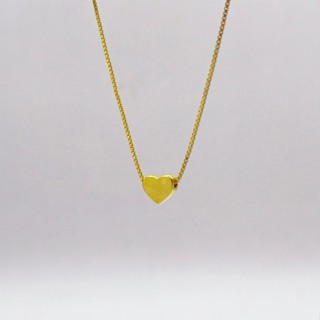 Marbella.bkk สร้อยคอเงินแท้ ชุบทอง18k จี้หัวใจ ทอง  รุ่น Golden heart necklace