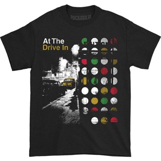 เสื้อยืดครอป เสื้อยืดผ้าฝ้าย 100% พิมพ์ลาย At The Drive In Black โอเวอร์ไซซ์ ของขวัญคริสต์มาส สําหรับผู้