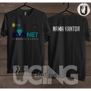 เสื้อยืด พิมพ์ลาย ICONNET Icon Plus PLN Free Office Name Distro สําหรับผู้ชาย