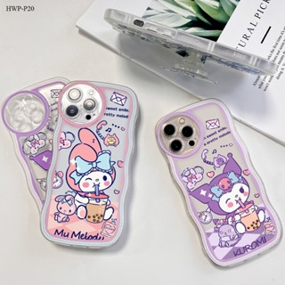 【ฟรี ที่วางโทรศัพท์】Huawei P30 P20 Pro Lite เคสหัวเว่ย สำหรับ Soft TPU Clear Case การ์ตูน Melody Kuromi เคส เคสโทรศัพท์ เคสมือถือ เคสนิ่ม Big Wave Shockproof Cover