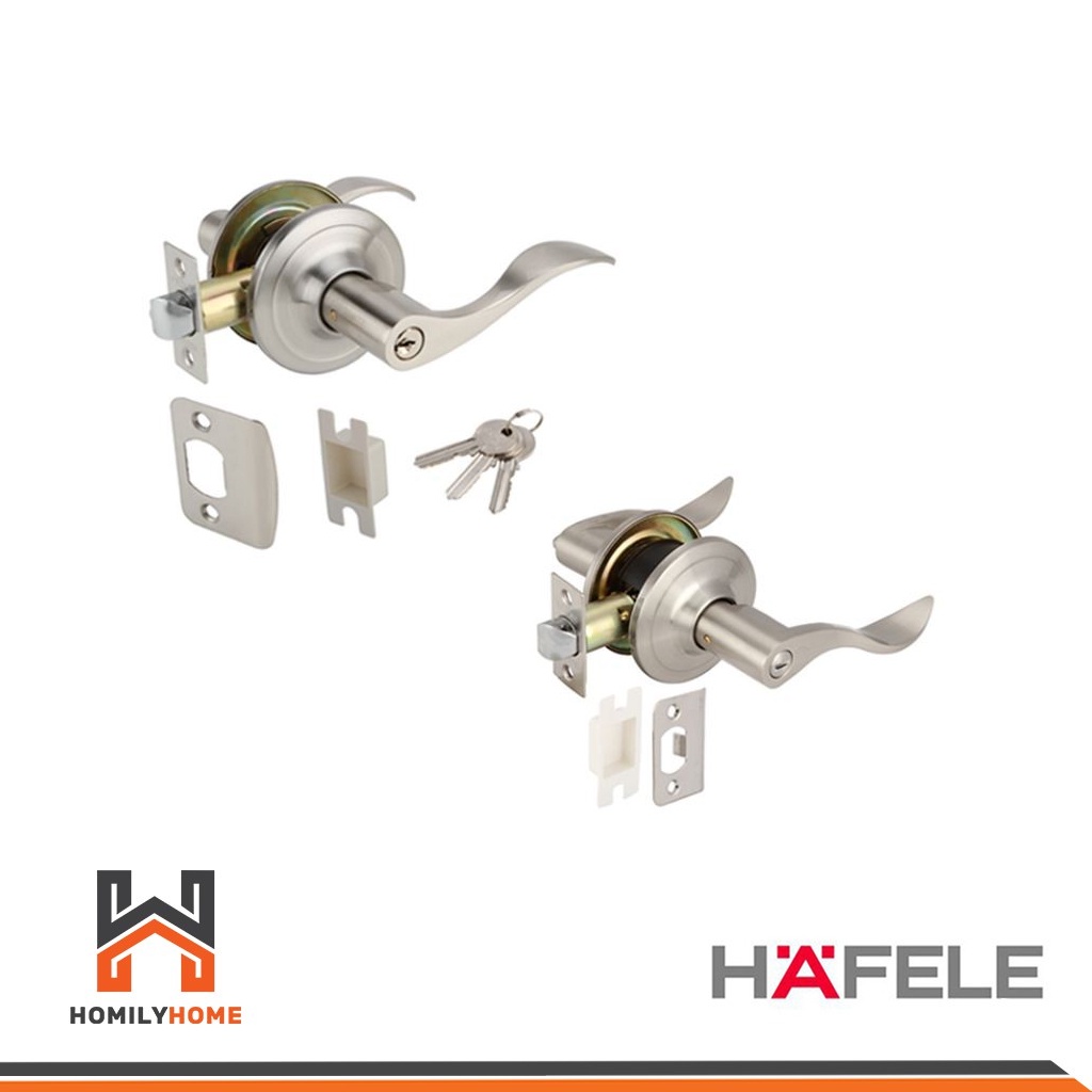 HAFELE ลูกบิดก้านโยก สแตนเลส ห้องทั่วไป รุ่น 489.10.796 ห้องน้ำ รุ่น 489.10.800 มือจับก้านโยก