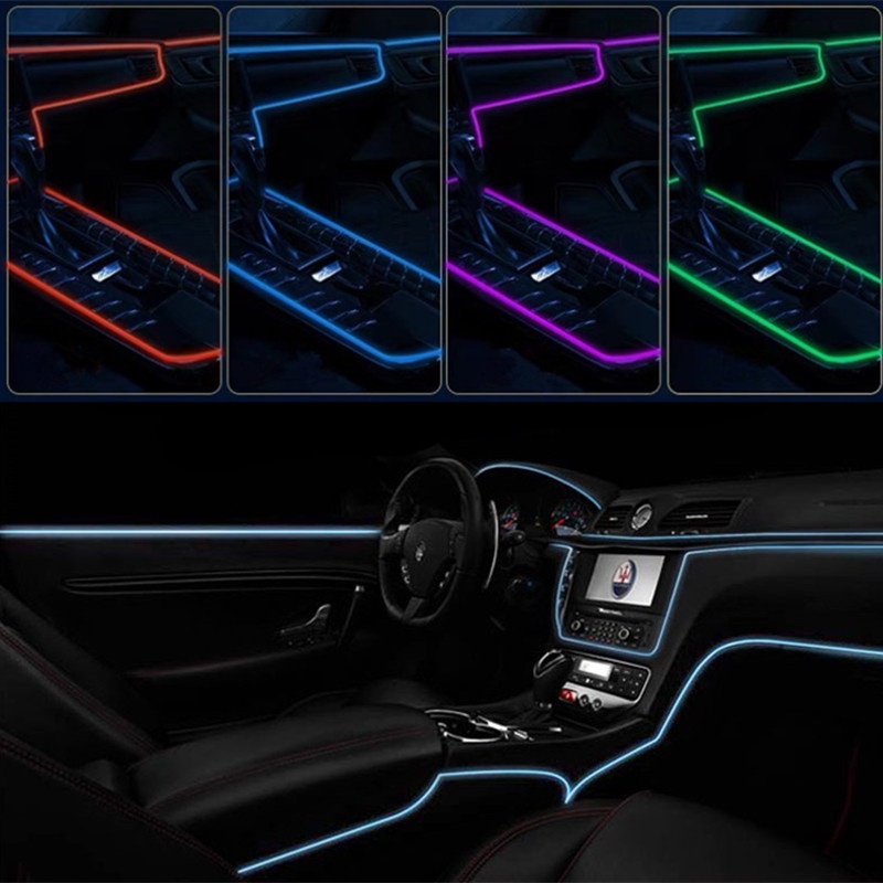 JURUS 5M 10 Colors LED Ambient Light For Car Interior Decoration Lamps Lighting Neon Flexible Strip Light 12V Tube Mould
