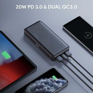 Power Bank 20000mAh Odec 20W PD Portable Charger , Fast &amp; Quick Charger