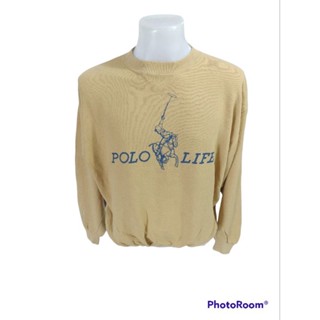 เสื้อสเวตเตอร์คอกลมแบรนด์ POLO LIFE Size L(Womens) มือ2