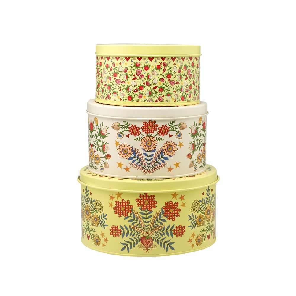 Cath Kidston Set of 3 Cake Tins Showstopper Yellow Shopee Thailand