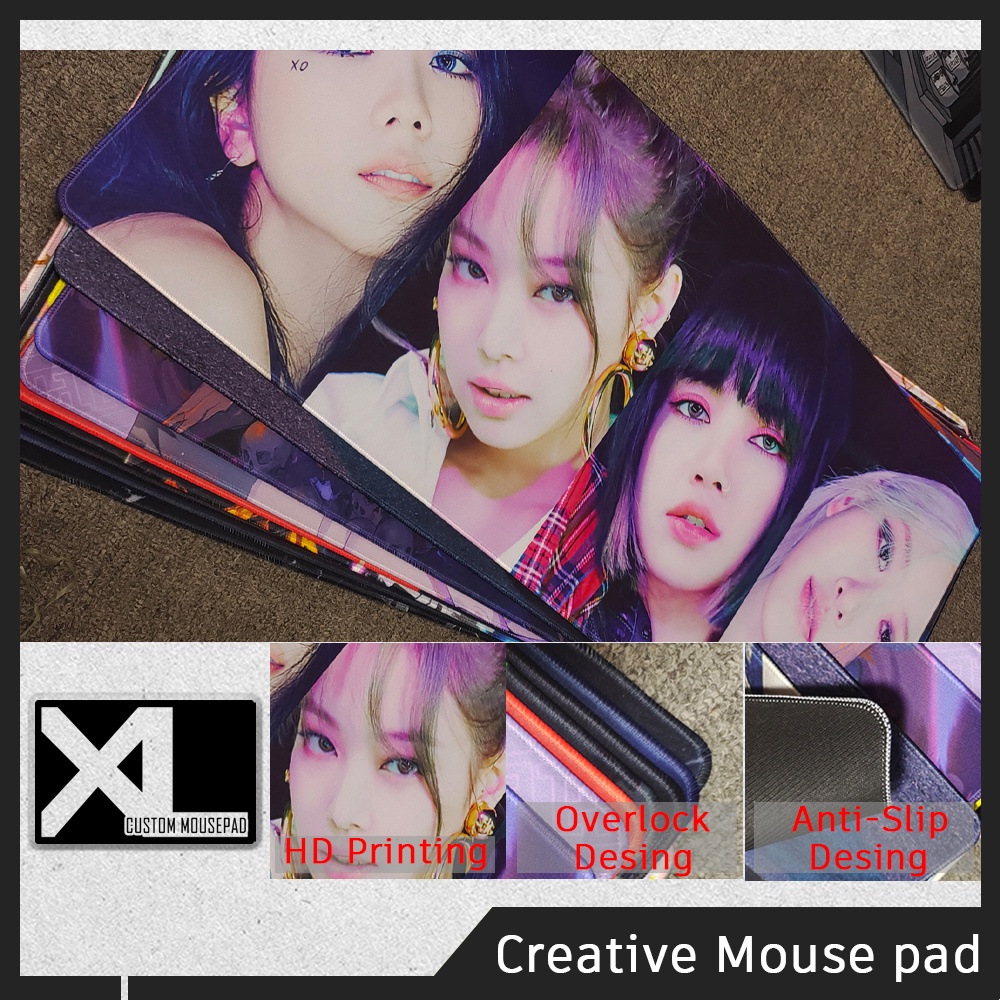 แผ่นรองเมาส์เล่นเกม Genshin 3 Mouse Pad ขนาดใหญ่พิเศษกันลื่นพิเศษ
