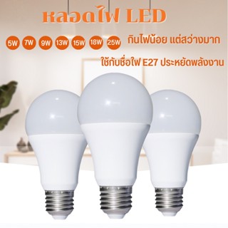 หลอดไฟ LED ความสว่างสูงและประหยัดพลังงาน(แสงวอร์มไวท์)ไฟLED ใช้ขั้วE27