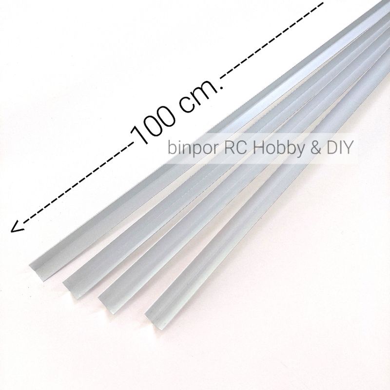 อลูมิเนียมฉาก 1.3x1.3 cm.(4 หุน หรือ 1/2 นิ้ว) ยาว 100 cm. ชุดละ 4 เส้น (ยาวรวม 4 เมตร) in stock - รูปที่ 2