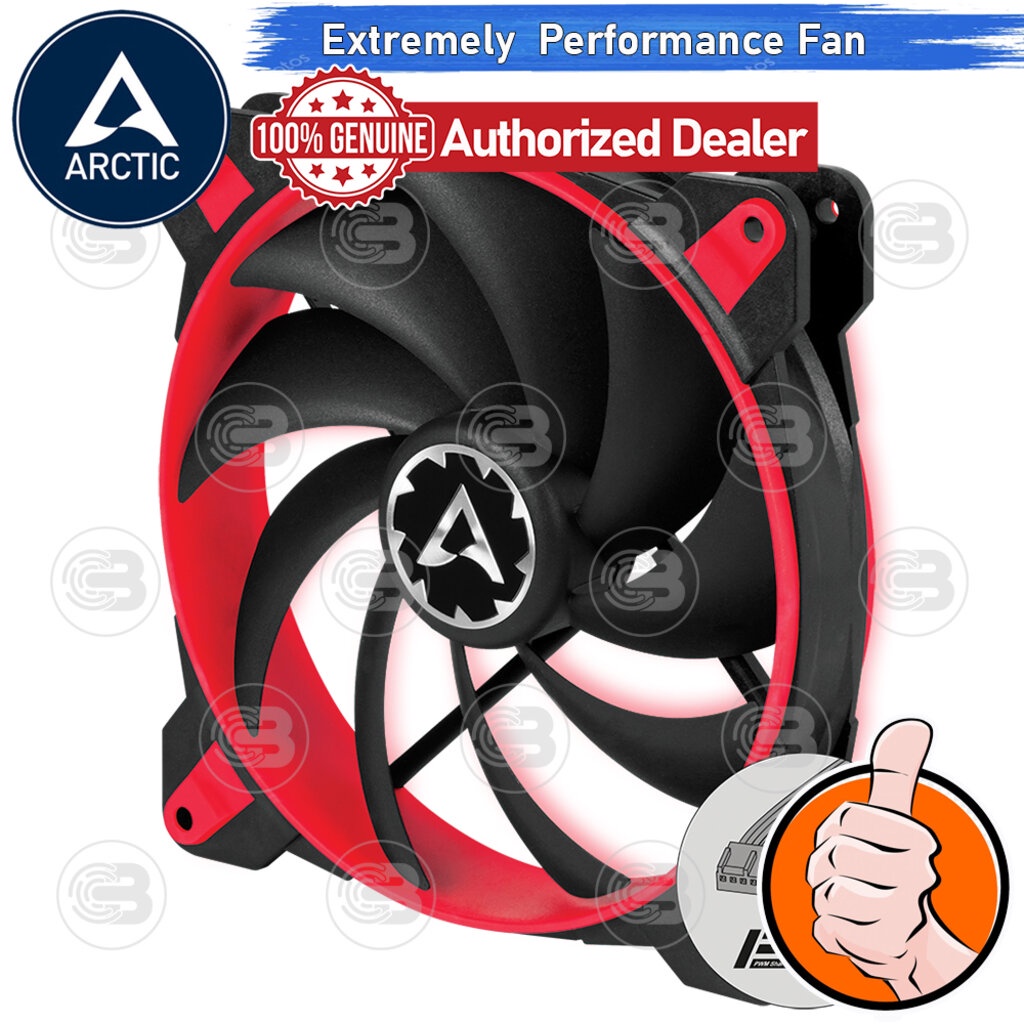 [CoolBlasterThai] ARCTIC BioniX F140 Red Gaming Fan with PWM PST (size 140 mm.) PC Fan Case ประกัน 1