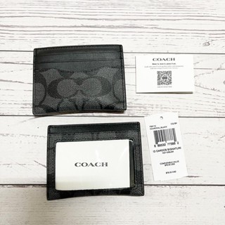 Coach ของแท้ ‼️ กระเป๋าใส่บัตร ลายซี สีเทา พร้อมส่ง