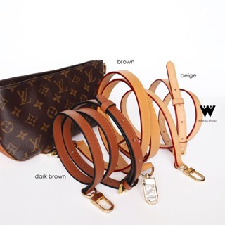 //พร้อมส่ง// สายหนัง Cowhide สีหนัง L V monogram อะไหล่ทอง