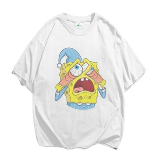 เสื้อยืด พิมพ์ลาย Spongebob ขนาดใหญ่