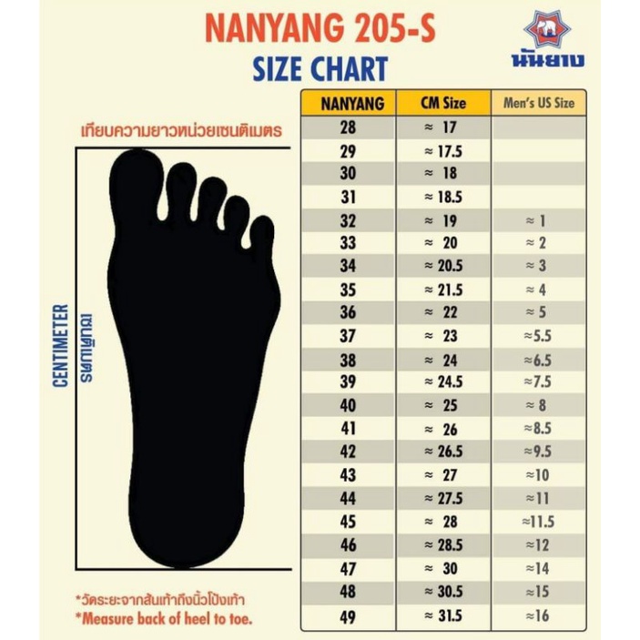 NANYANG รองเท้าผ้าใบ สีดำ (Black) 205-S (ผ้าหนา) - รูปที่ 2