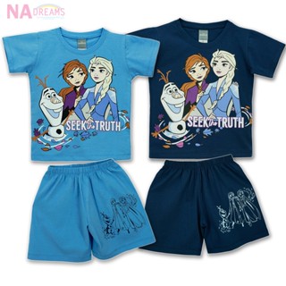 Disney Frozen ชุดเซ็ทเด็ก 2-5 ขวบ ชุด เสื้อ กางเกง โฟรเซ่น จาก NADreams ผ้าคอตตอนสแปนเด็กซ์ เนื้อผ้านุ่มมาก รุ่นเด็กเล็ก