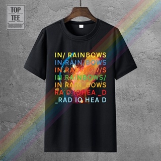 Lyzh เสื้อยืดผ้าฝ้าย พิมพ์ลาย Radiohead In Rainbows Rock Radiohead สีดํา ไซซ์ S-3Xl แฟชั่นสําหรับผู้ชาย