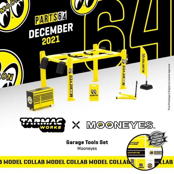 Tarmac Works 1/64 COLLAB64 Garage Tools Set Mooneyes