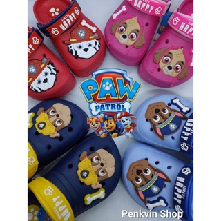 🚀พร้อมส่ง รองเท้าเด็กหัวโต รัดส้น พื้นยาง ลาย Paw Patrol งานลิขสิทธิ์แท้ 100% ป้ายห้อย มี 6 สี