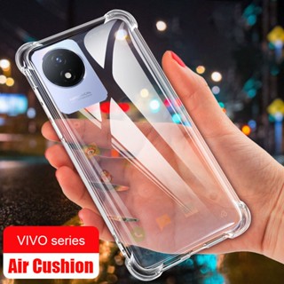 เคสซิลิโคน TPU แบบใส กันกระแทก สําหรับ Vivo Y02 Y02s Y16 Y35 Y22 Y22s Y77 Y75 Y55 5G Y30 5G