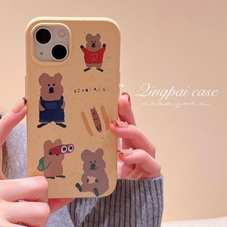 เคสโทรศัพท์มือถือ ลายการ์ตูนหมี ลูกพลับ พริกไทย ฟางข้าวสาลี สําหรับ Apple Iphone 14 13promax 12 11