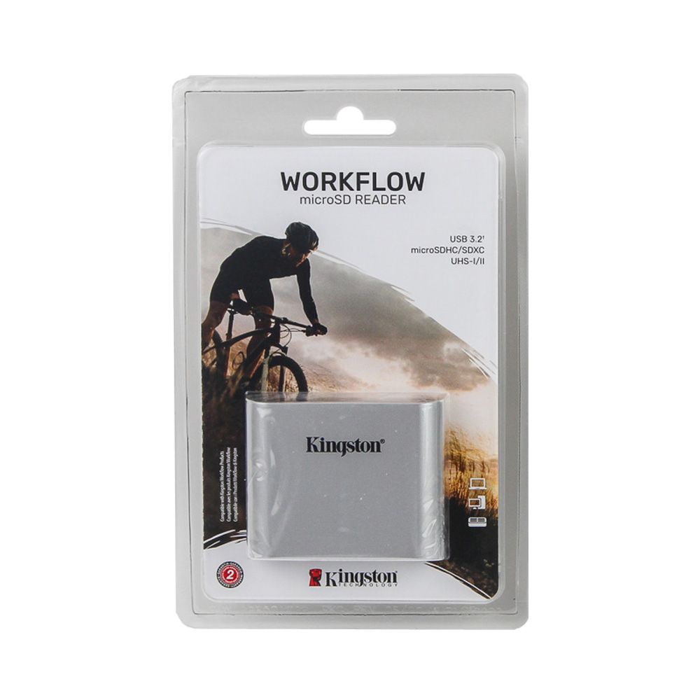 Kingston Workflow Dual-Slot USB 3.2 microSDXC UHS-II Card Reader, WFS-SDC