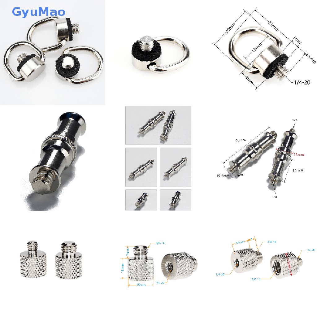 [cxGYMO] อะแดปเตอร์สกรูขาตั้งกล้อง 1/4 นิ้ว 1/4 นิ้ว D Ring 5/8-27 to 1/4 3/8 Screw/1/4-20 HDY