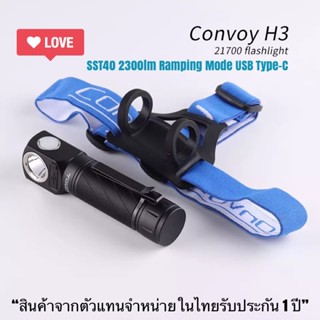 ไฟฉายคาดหัว Convoy H3 SST40 2300lm USB Type-C แสงกว้าง