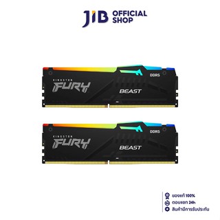 KINGSTON 16GB (8GBx2) DDR5 6000MHz RAM (หน่วยความจำ)  FURY BEAST DDR5 RGB (BLACK) (KF560C40BBAK2-16