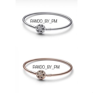 (พร้อมส่ง)Pandora​ Silver​ Bracelet​ Limited Edition Moments Sparkling Snowflake กำไลข้อมือหัวเกล็ดหิมะ