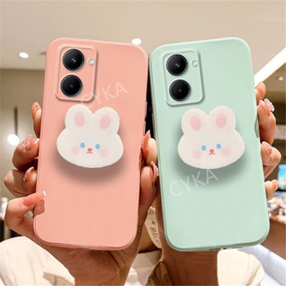 ใหม่ พร้อมส่ง เคสโทรศัพท์มือถือนิ่ม ลายการ์ตูนกระต่ายน่ารัก พร้อมขาตั้ง สําหรับ Realme 10 Pro 10Pro+ Realme10 5G Realme 10 Pro+ 2022 Realme10