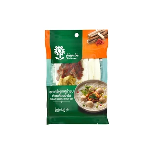 ชุดเครื่องเทศน้ำซุปก๋วยเตี๋ยวน้ำใส 45 กรัม น้ำซุปหอม อร่อย เข้มข้น ตรา ต้นตะวัน