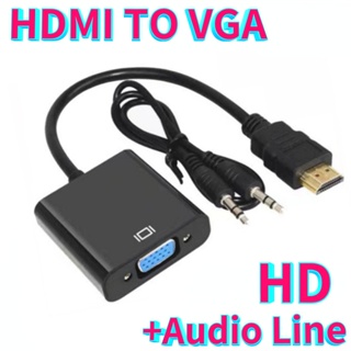 Spot สายแปลง HD to VGA Cable สายจาก HDMIออกVGA สาย HDMI Cable Converter Adapter HD1080p Cable สายแปลง HDMI to VGA