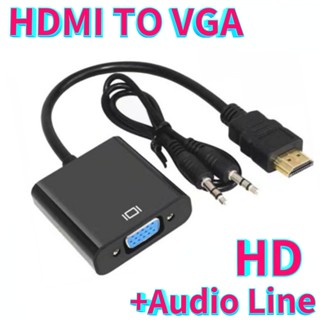 Spot สายแปลง HD to VGA Cable สายจาก HDMIออกVGA สาย HDMI Cable Converter Adapter HD1080p Cable สายแปลง HDMI to VGA