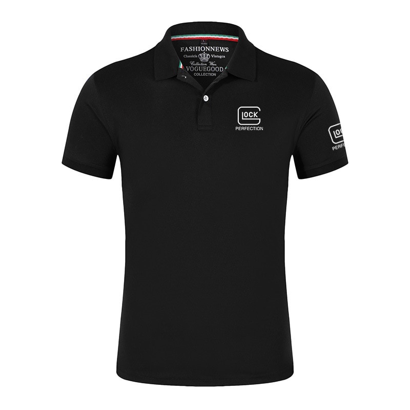 เสื้อโปโล คอปก ผ้าฝ้าย ลาย Glock Perfection สําหรับผู้ชาย 2023