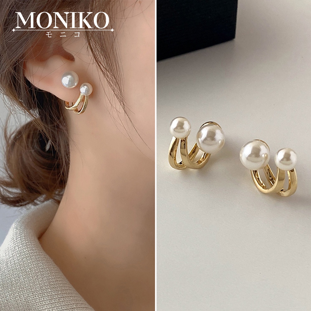 MONIKO S925 ต่างหูเข็มเงิน ต่างหูมุก เครื่องประดับสตรี