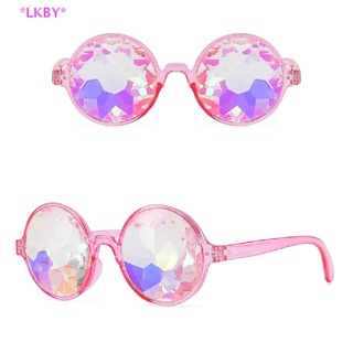 Luckybabys&gt; Kaleidoscope Glasses Rain Prism Diffraction Crystal Lenses Sunglasses Festivals Eyewear Party Night Club Cosplay Accessories Mosaic Glass Prismatic Glasses Amusement Pa