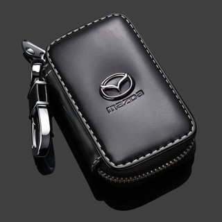 เคสกุญแจรีโมทรถยนต์ หนังวัวแท้ สําหรับ MAZDA 3 2 5 CX3 RX8 BT50 323 CX8 CX30 RX7 626 CX7 NX5 CX9 CX5