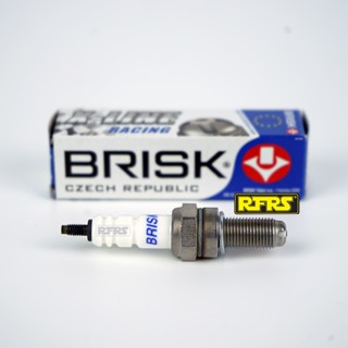 หัวเทียน BRISK X-Line 4 เขี้ยว แกนเงิน สำหรับรถมอเตอร์ไซด์ หลายรุ่น Spark Plug (8X21ROA) รองรับทุกน้ำมัน Made in EU