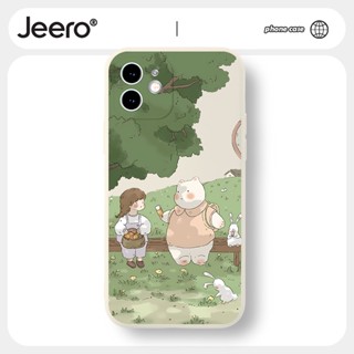 Jeero เคสไอโฟน เคสซิลิโคนนุ่มกันกระแทกน่ารักตลก เคสโทรศัพท์ Compatible for iPhone 14 13 12 11 Pro Max SE 2020 X XR XS 8 7 6 6S Plus พลัส HFF2174