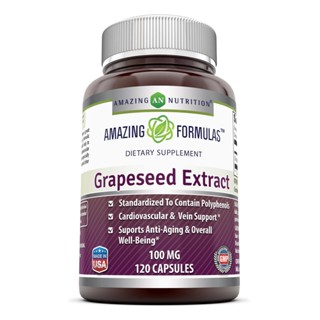 Grapeseed Extract - 100mg Grape Seed Capsules Rich In Resveratrol - Easier To Swallow 120 Capsules