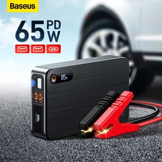 Baseus พาวเวอร์แบงค์ 1600A 16000mAh แบบพกพา พร้อม PD 65W สําหรับชาร์จแบตเตอรี่รถยนต์