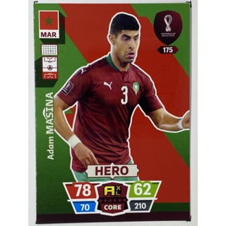 การ์ดนักฟุตบอล Adam Masina ฟุตบอลโลก world cup 2022 การ์ดสะสม Morocco การ์ดนักเตะ โมร็อกโก โมรอคโค