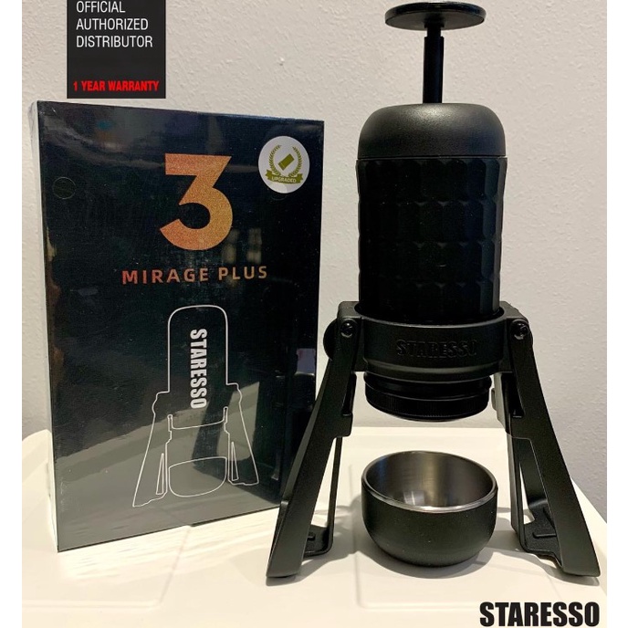 STARESSO SP300 MIRAGE PLUS เครื่องทําเอสเปรสโซแบบพกพา | เหมาะสําหรับ SOL Asteps | สุดยอดกับเครื่องบด