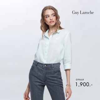 Guy Laroche เสื้อผู้หญิง เสื้อเชิ้ตผู้﻿หญิง เสื้อมีปก แขนยาว สีเขียวมินท์ (G9X6LR)