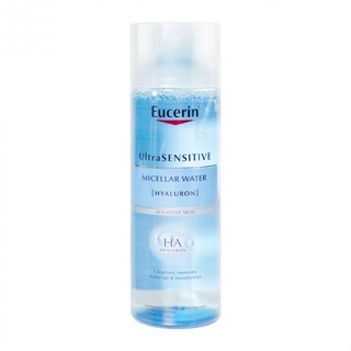 {ถูกที่สุด}Eucerin UltraSENSITIVE HYALURON Micellar Water ยูเซอริน ไมเซลลา เช็ดล้างเครื่องสำอาง สำหรับผิวบอบบาง 200 ml.