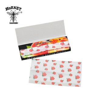 กระดาษโรล Hornet กลิ่นพีช 78 มม 50 แผ่น/ตลับ 🌿 Hornet Peach Flavored Rolling Papers 78mm 1 1/4 Size 50 Leaves/Booklets