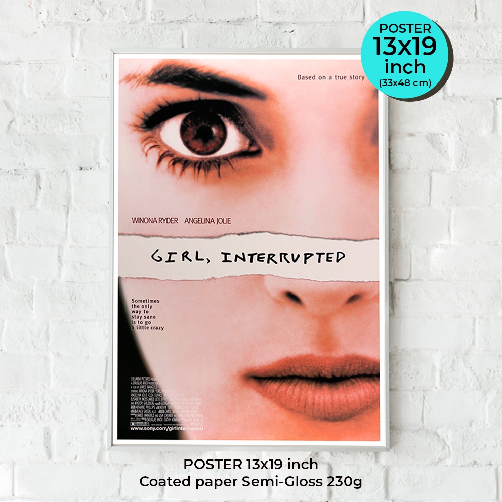 Girl Interrupted Poster (1999) Winona Ryder และ Angelina Jolie โปสเตอร์ภาพขนาด 33X48 cm