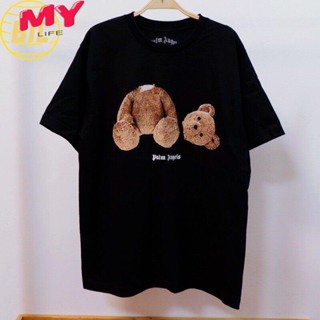 LIFE BIL เสื้อยืดแขนสั้น Palm Angels ลายหมี kill the bear unisex tshirt  unisex #polo oversize SML